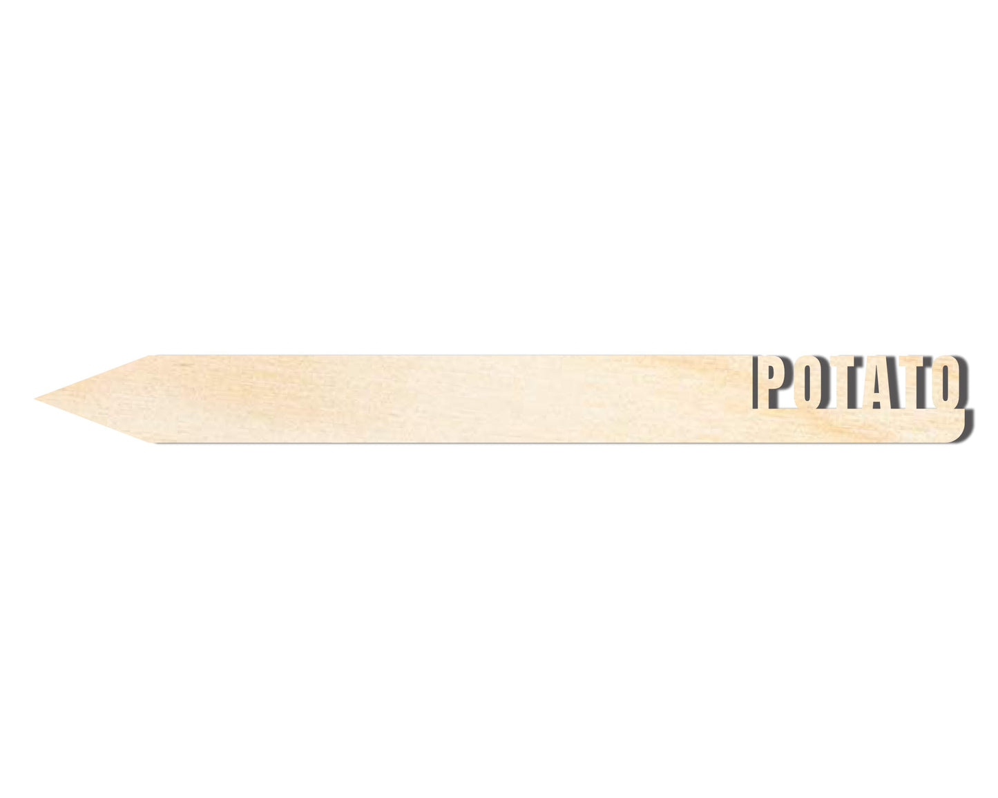 Unfinished Wood Potato Garden Stake | DIY Craft Cutout | up to 24" DIY