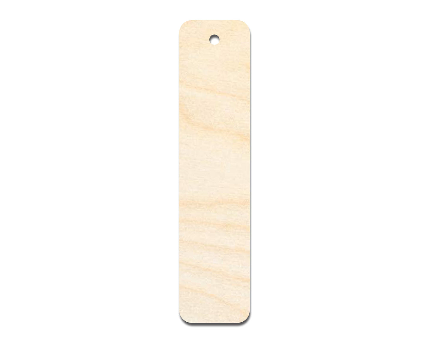 Unfinished Wood Round Rectangle Bookmark Shape | DIY Craft Cutout | up to 12" DIY