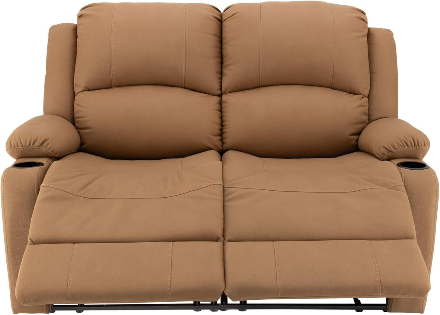 58 Inch Wall Hugger RV Theater Recliner Sofa Sand Double