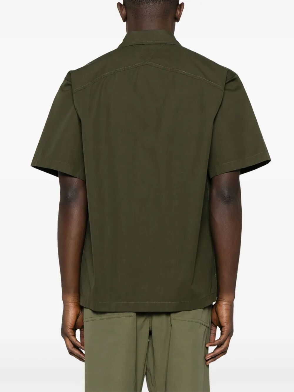 Bottega Veneta Men Light Cotton Twill Short Sleeved Shirt