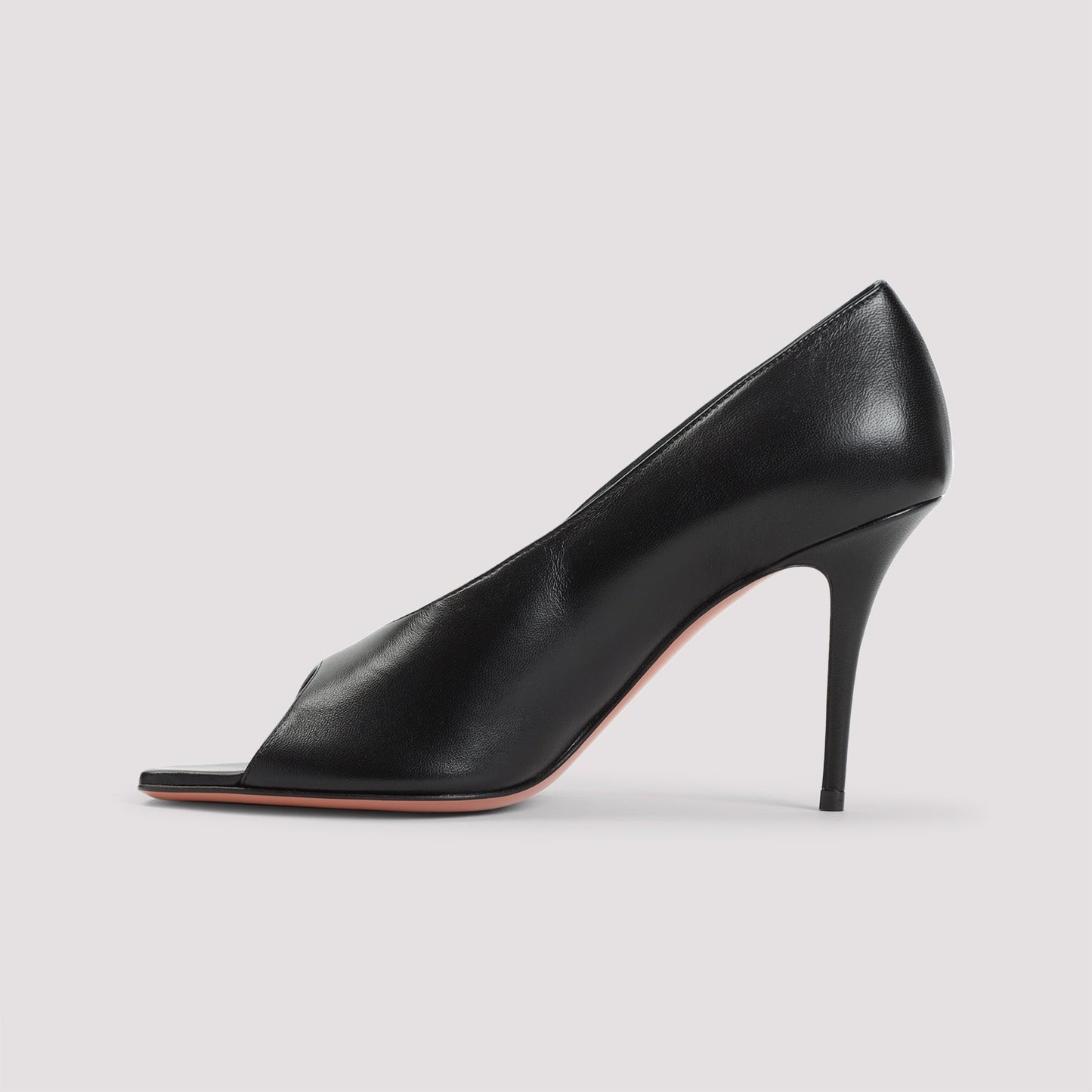 Amina Muaddi Julianne 90 Peep Toe Nappa Pumps Women