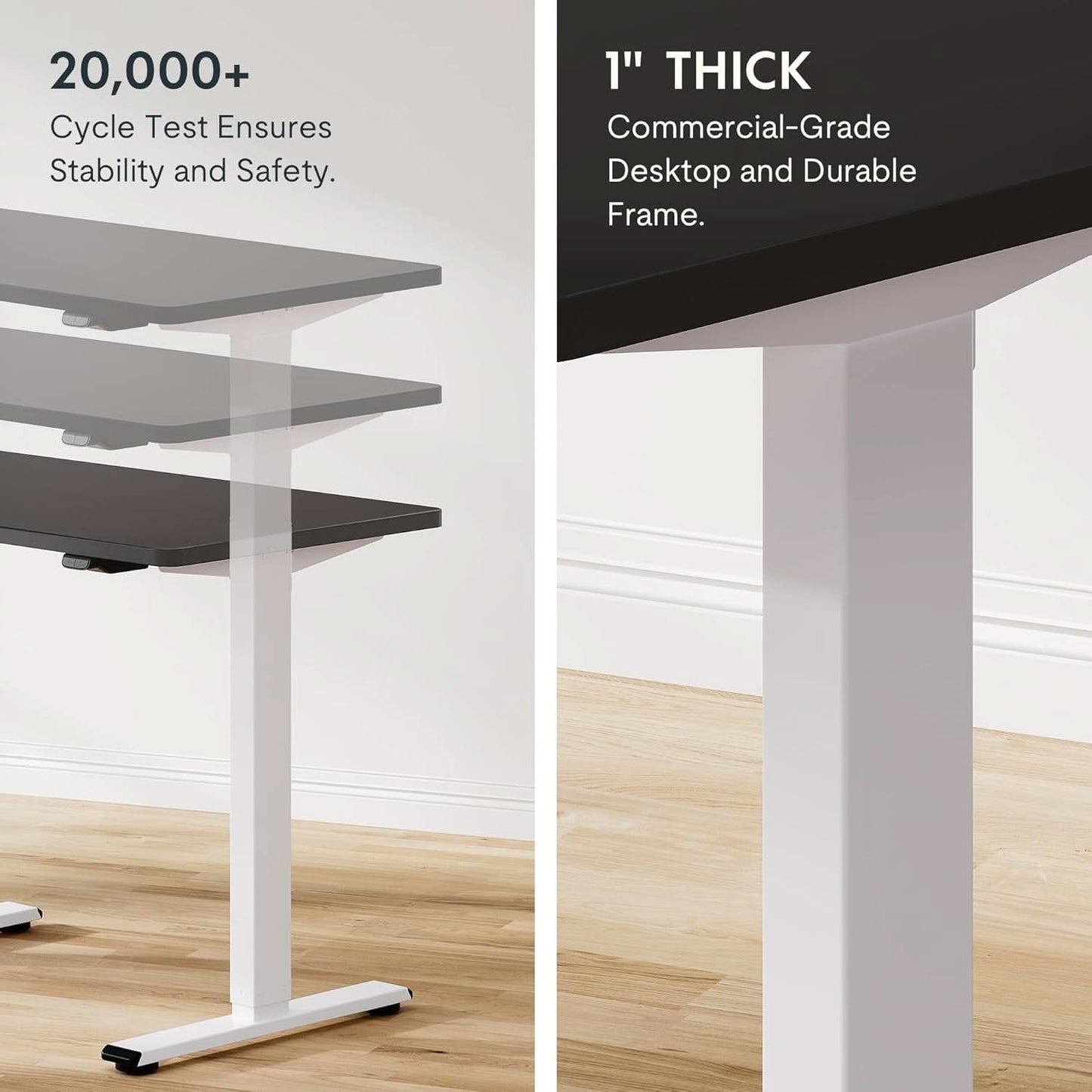 Electric Standing Desk 48x24 Inch Adjustable Height