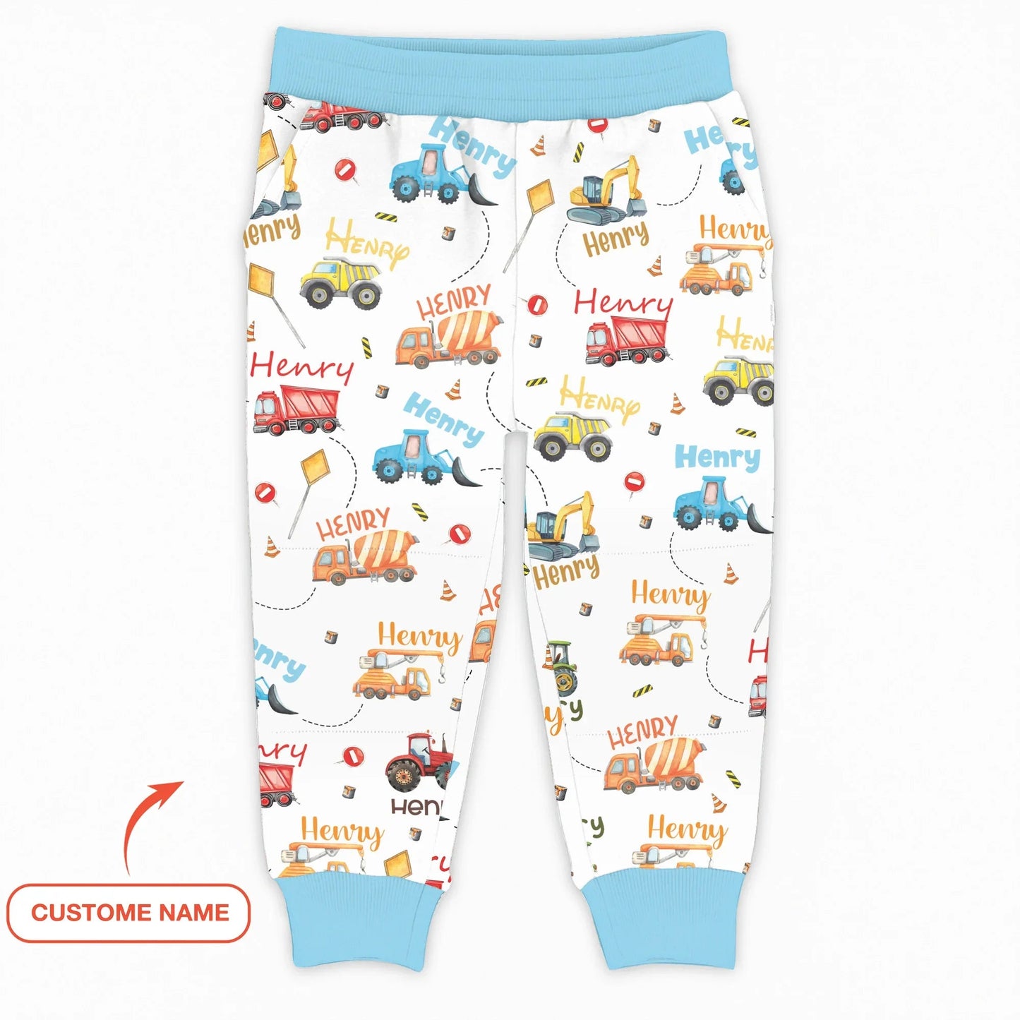 Construction Vehicles Custom Name Jogger