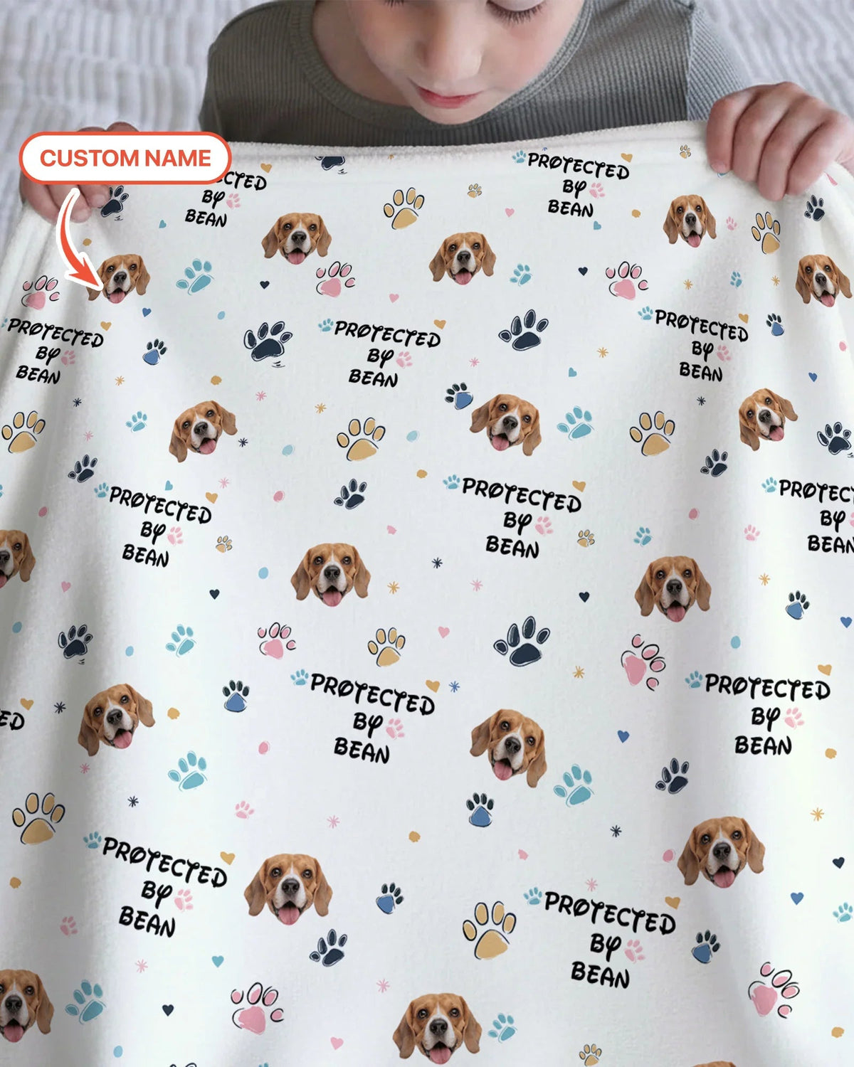 Custom Dog Pattern Blanket