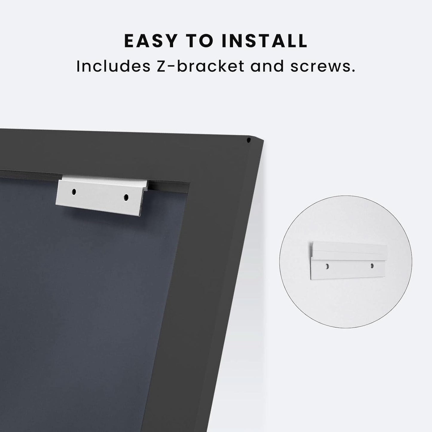 Amorho Black Bathroom Mirror 40 By 30 Inch Wall Mount