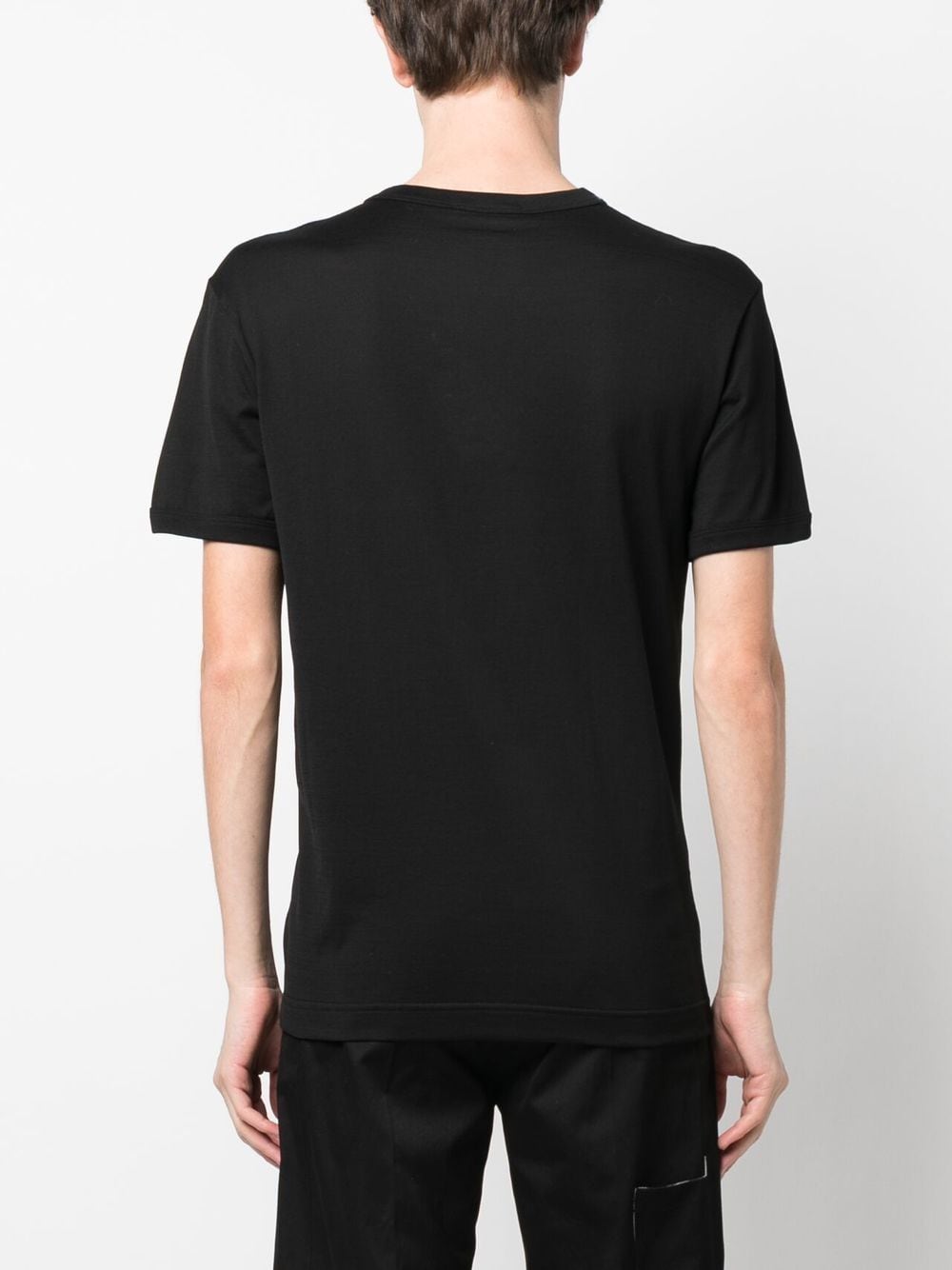 Dolce & Gabbana Men Cotton Jersey T-Shirt With Lurex Embroidery