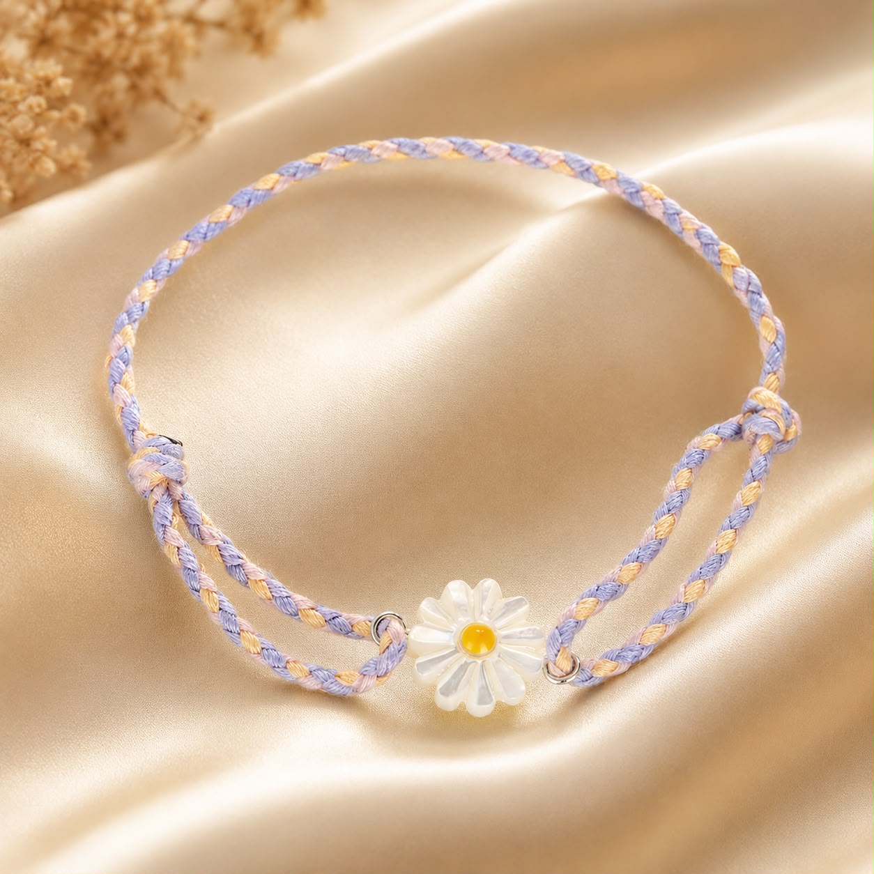 925 Sterling Silver Plated Platinum Deep Seashell Bracelet 24cm Adjustable for Women