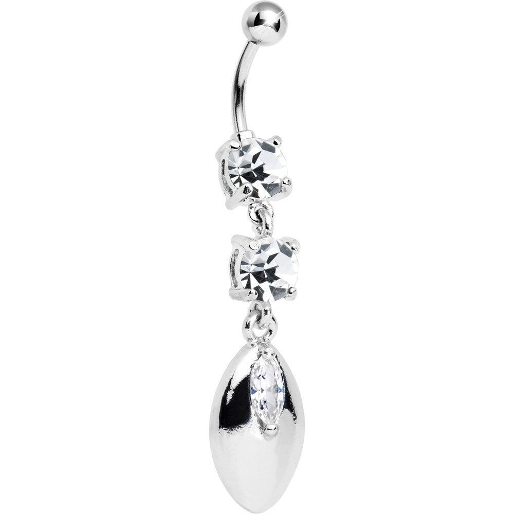 Clear Cubic Zirconia Impressions Belly Ring