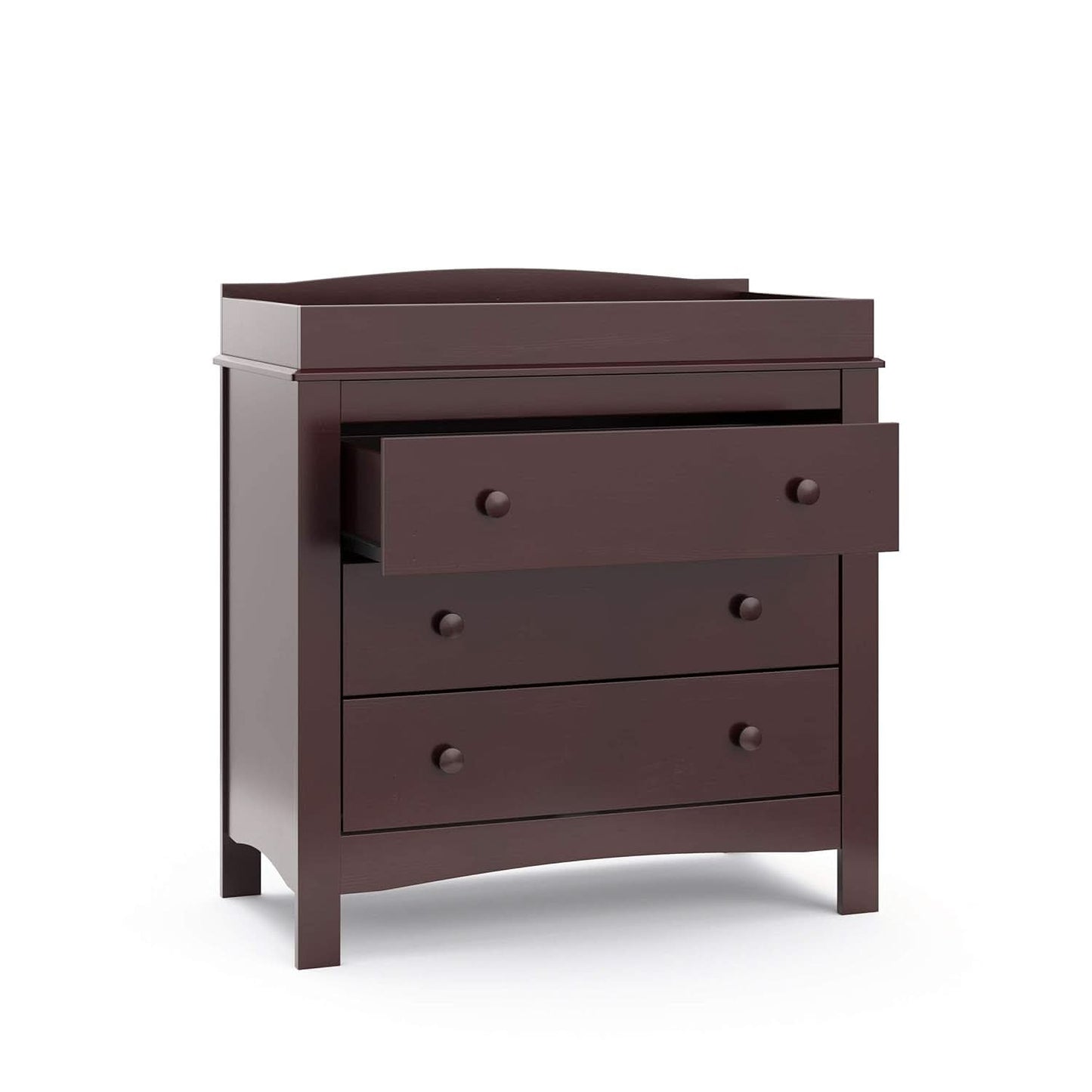 Noah 3 Drawer Dresser With Changing Top Espresso Finish