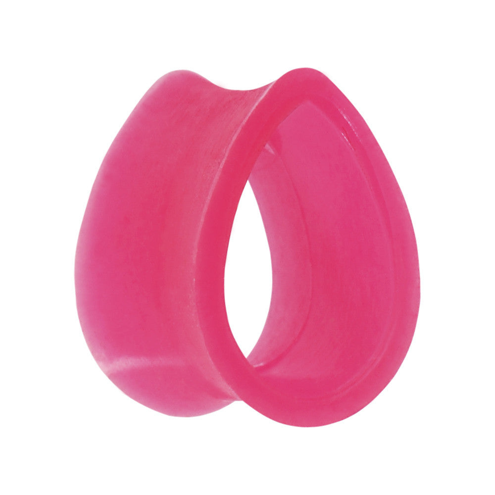 20.5mm Pink Teardrop Silicone Flexible Tunnel