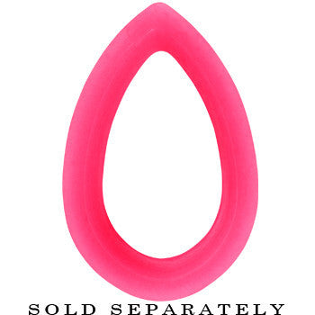 20.5mm Pink Teardrop Silicone Flexible Tunnel