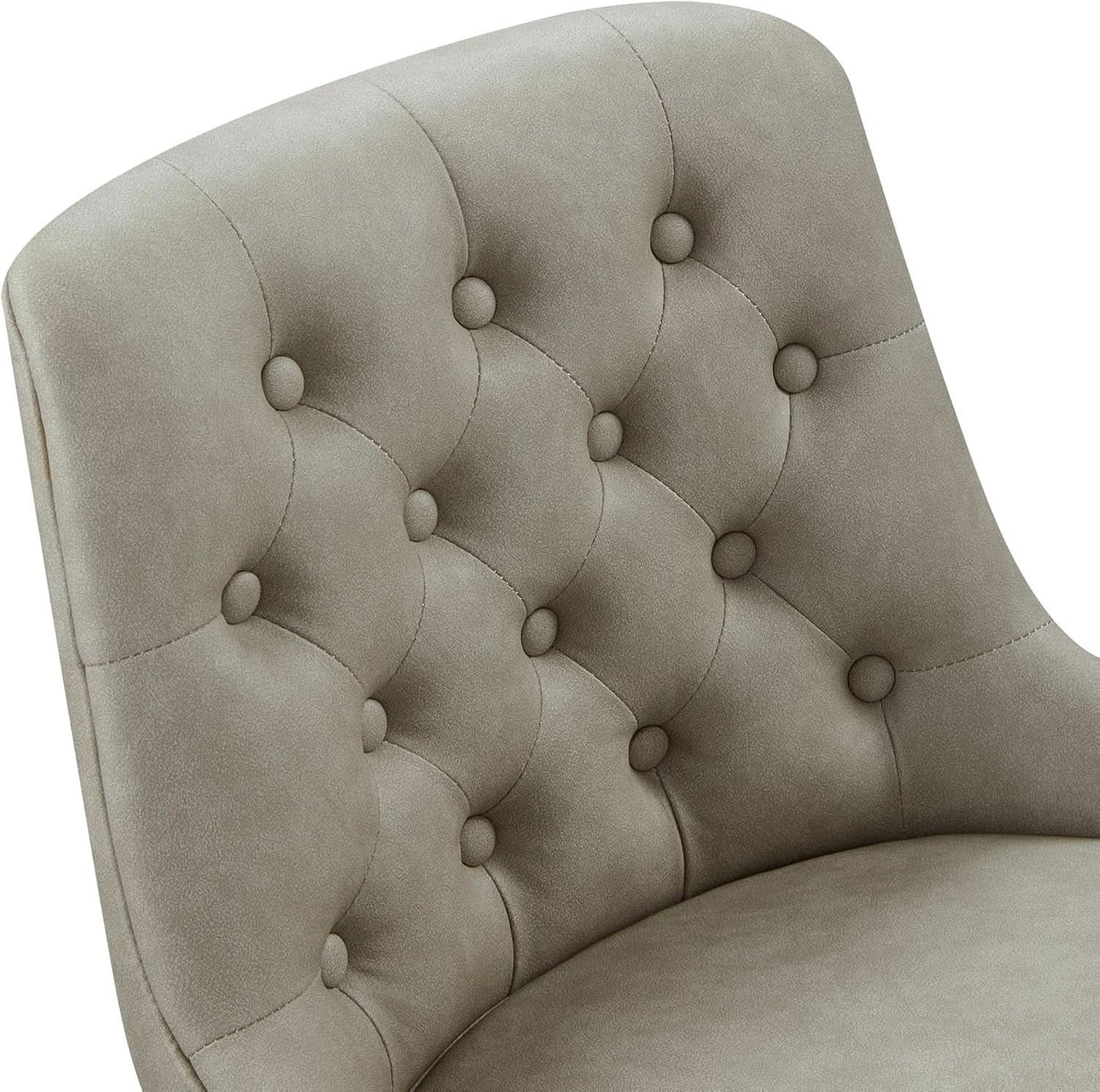 Bar Stool 30 Inch Stone Grey Upholstered 360 Degree Swivel