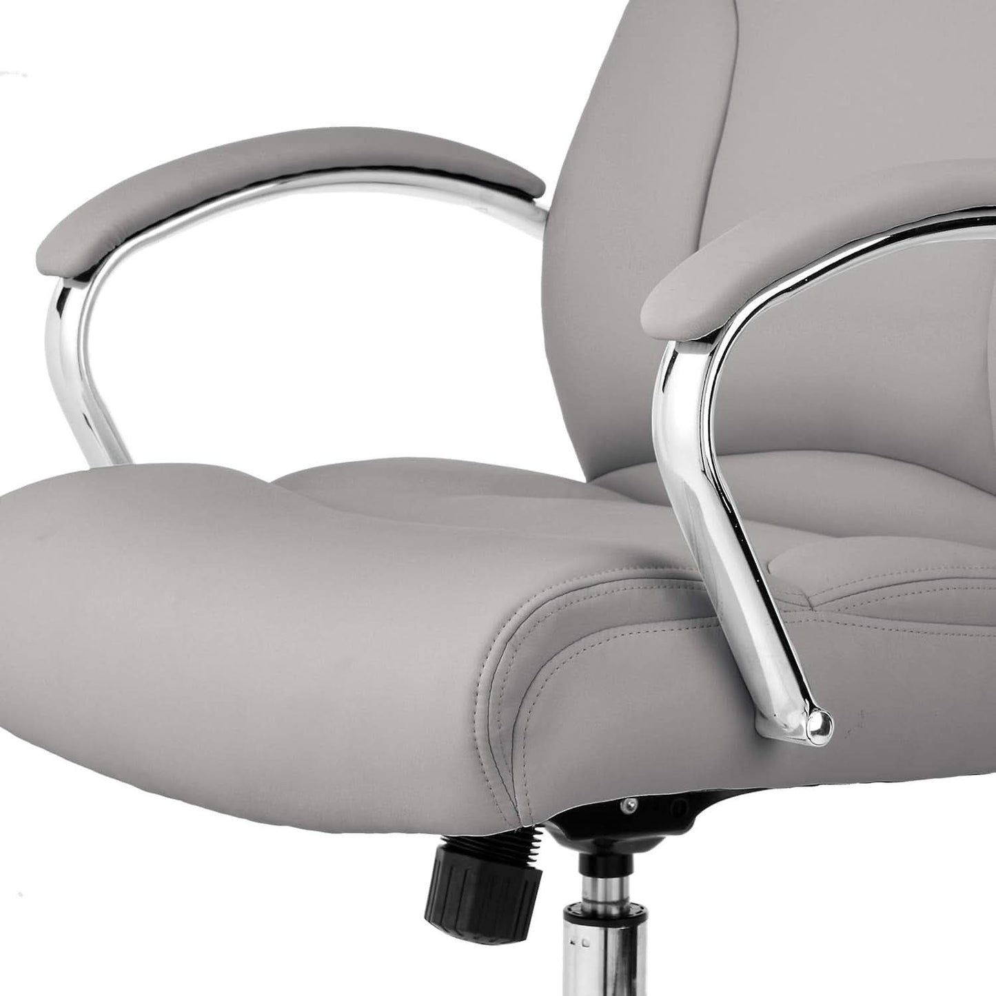 Executive Desk Chair Grey Oversized Cushion Seating Comfort