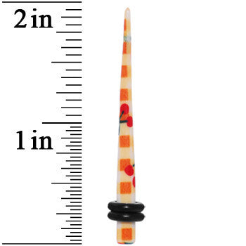 6G Plaid Cherry Acrylic Taper