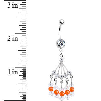 Clear Gem Natasha Chandelier Belly Ring