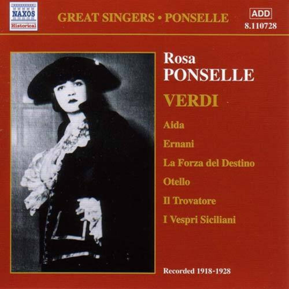 ROSA PONSELLE - Rosa Ponselle Sings Verdi [CD]