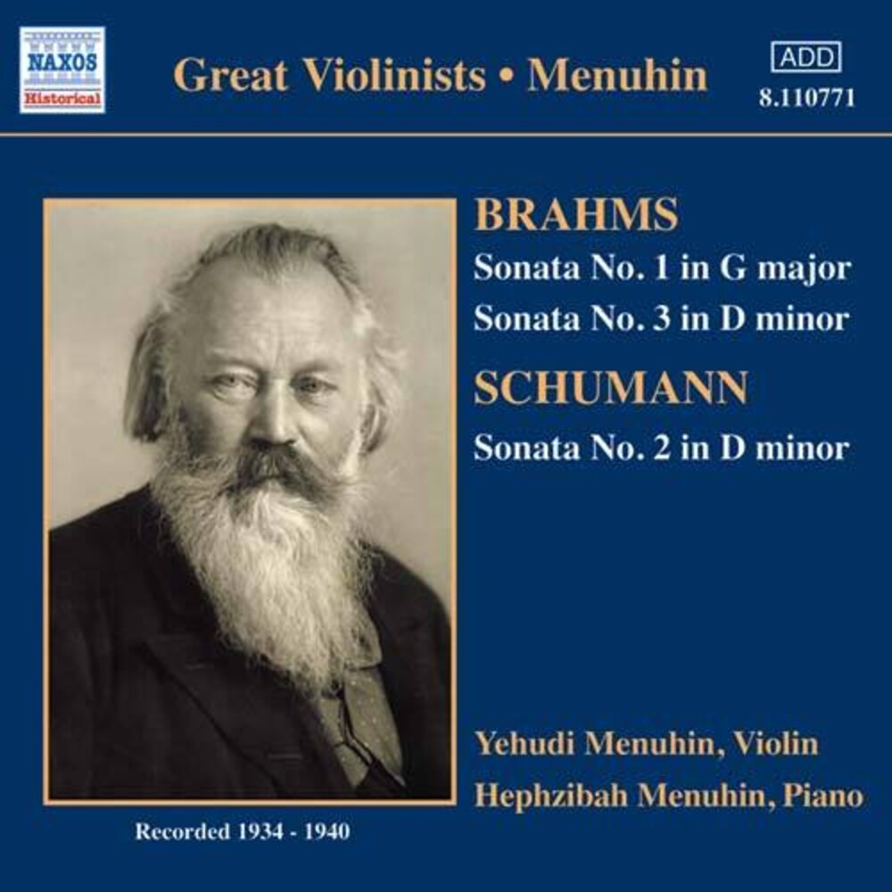 Yehudi Menuhin - Brahms / Schumann: Violin Sonatas (Menuhin) (1934-1940) [CD]