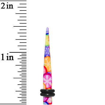 6G Groovy Retro Flower Acrylic Taper
