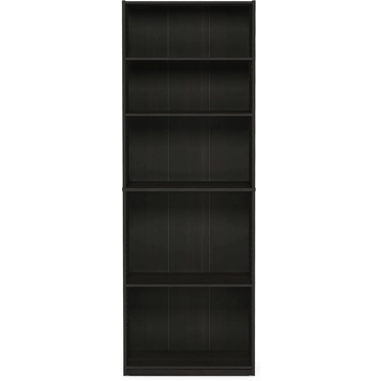 JAYA Simply Home 5-Tier Bookcase Espresso Storage Shelf