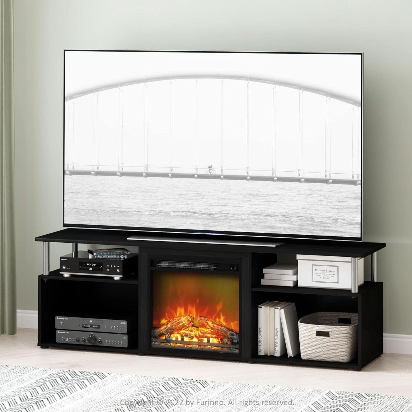 Entertainment Center With Electric Fireplace For 70 Inch TV