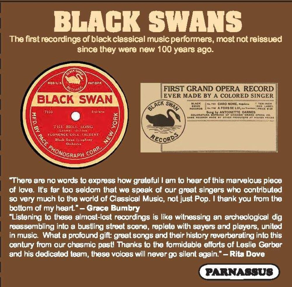Harry Burleigh, Florence Talbert, Edward Boatner - BLACK SWANS: Earliest African-American Classical Stars [CD]