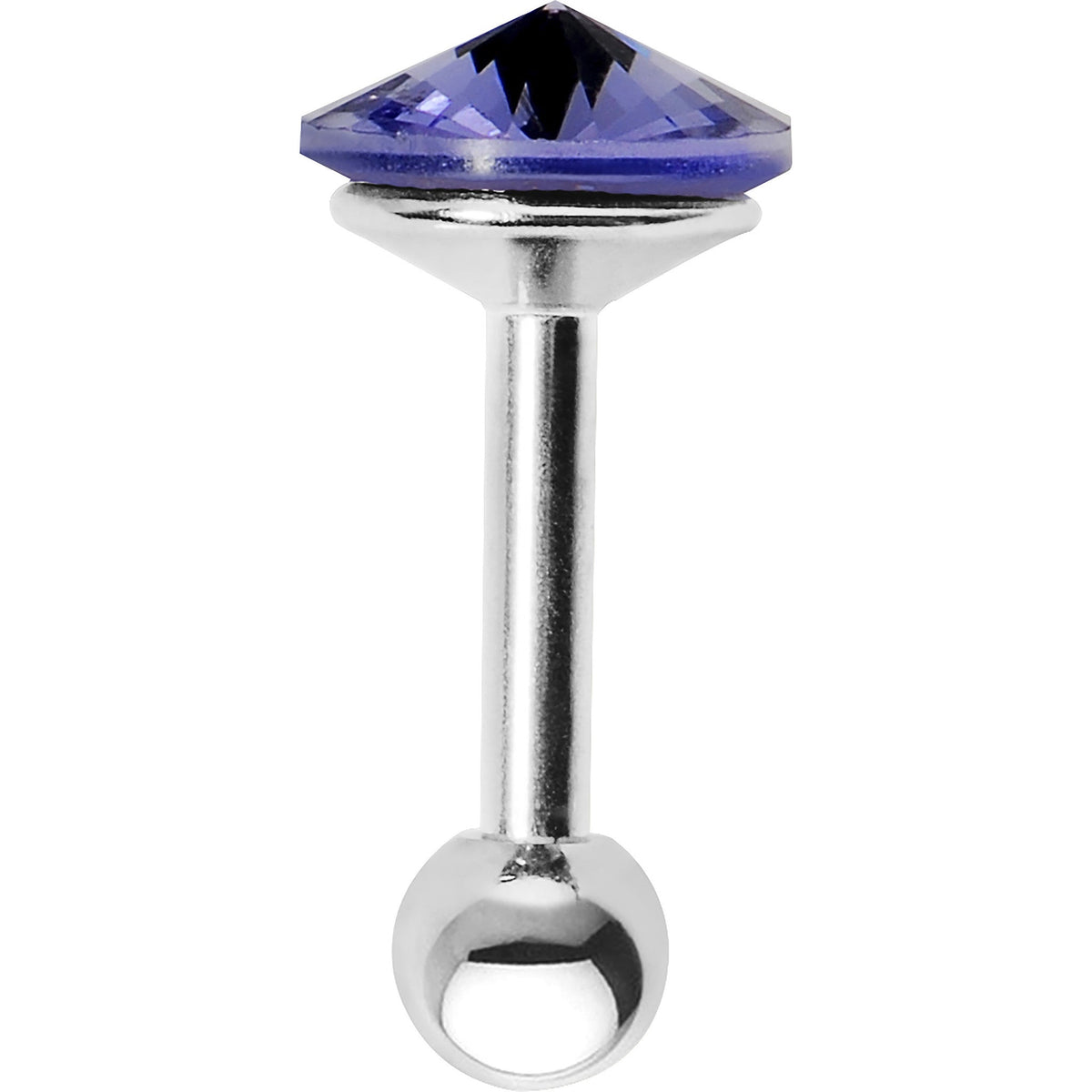 Tanzanite 5mm Gem Cartilage Tragus Earring
