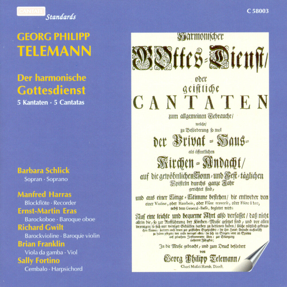 Telemann / Schlick / Fortino - Der Harmonische Gottesdienst [CD]