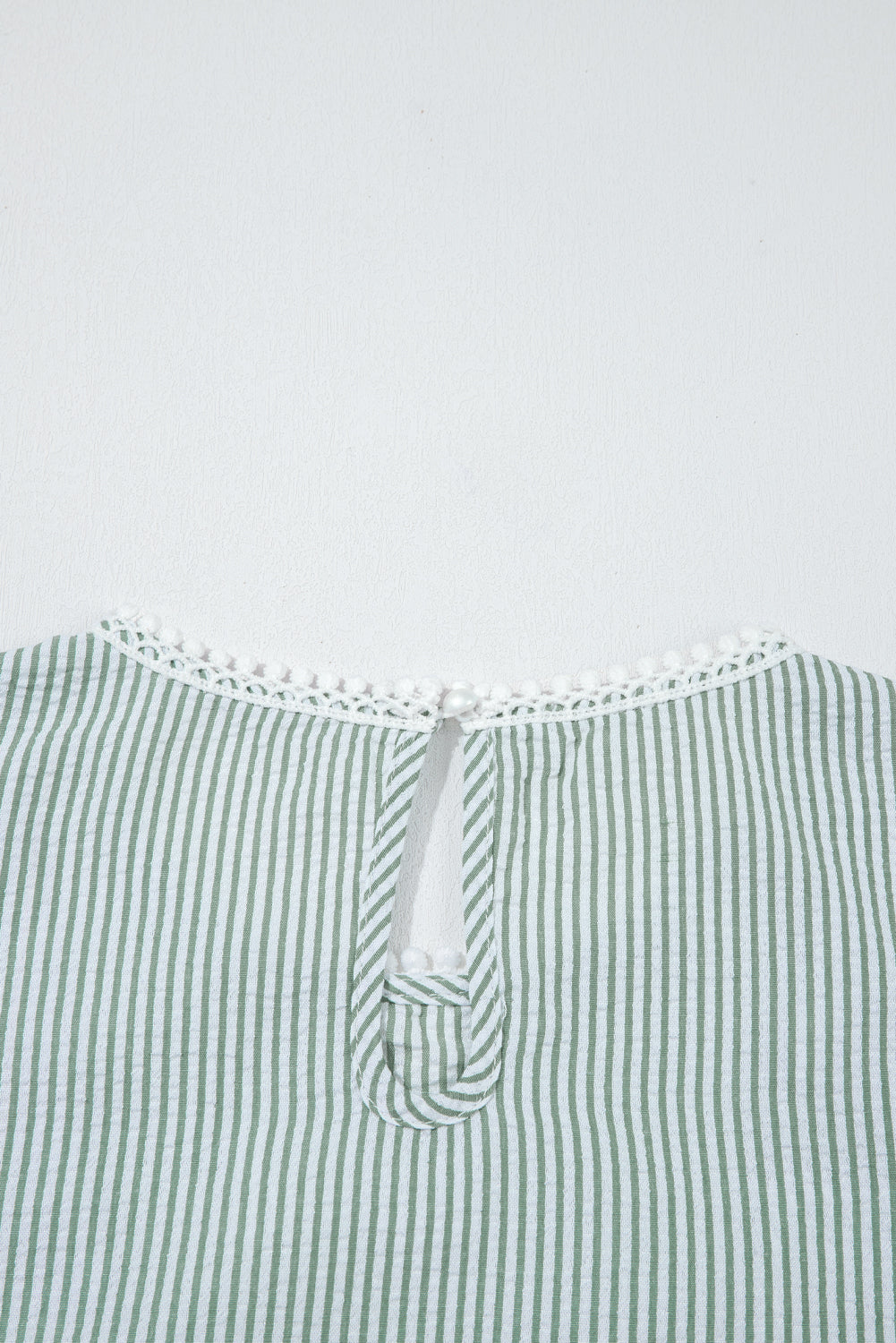 Meredith Stripe Lace Patchwork Crew Neck Tank Top