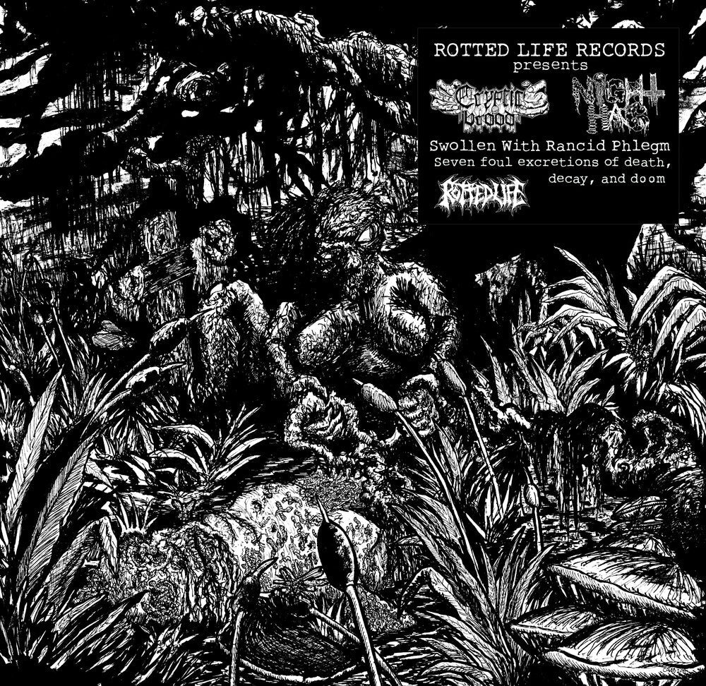 Cryptic Brood & Night Hag - Swollen With Rancid Phlegm [LP] Vinyl Record