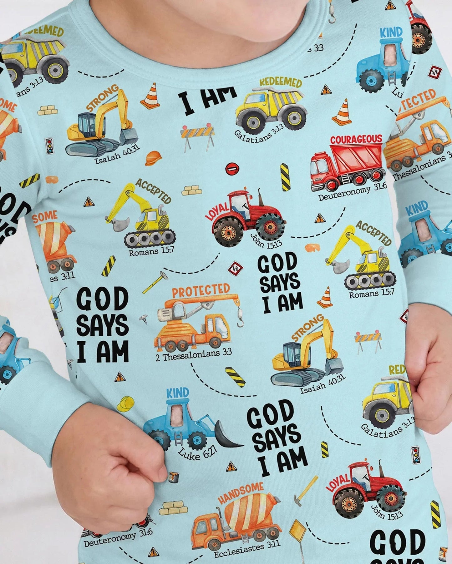 God Says I Am Boy Two Piece Long Sleeve Pajama Set