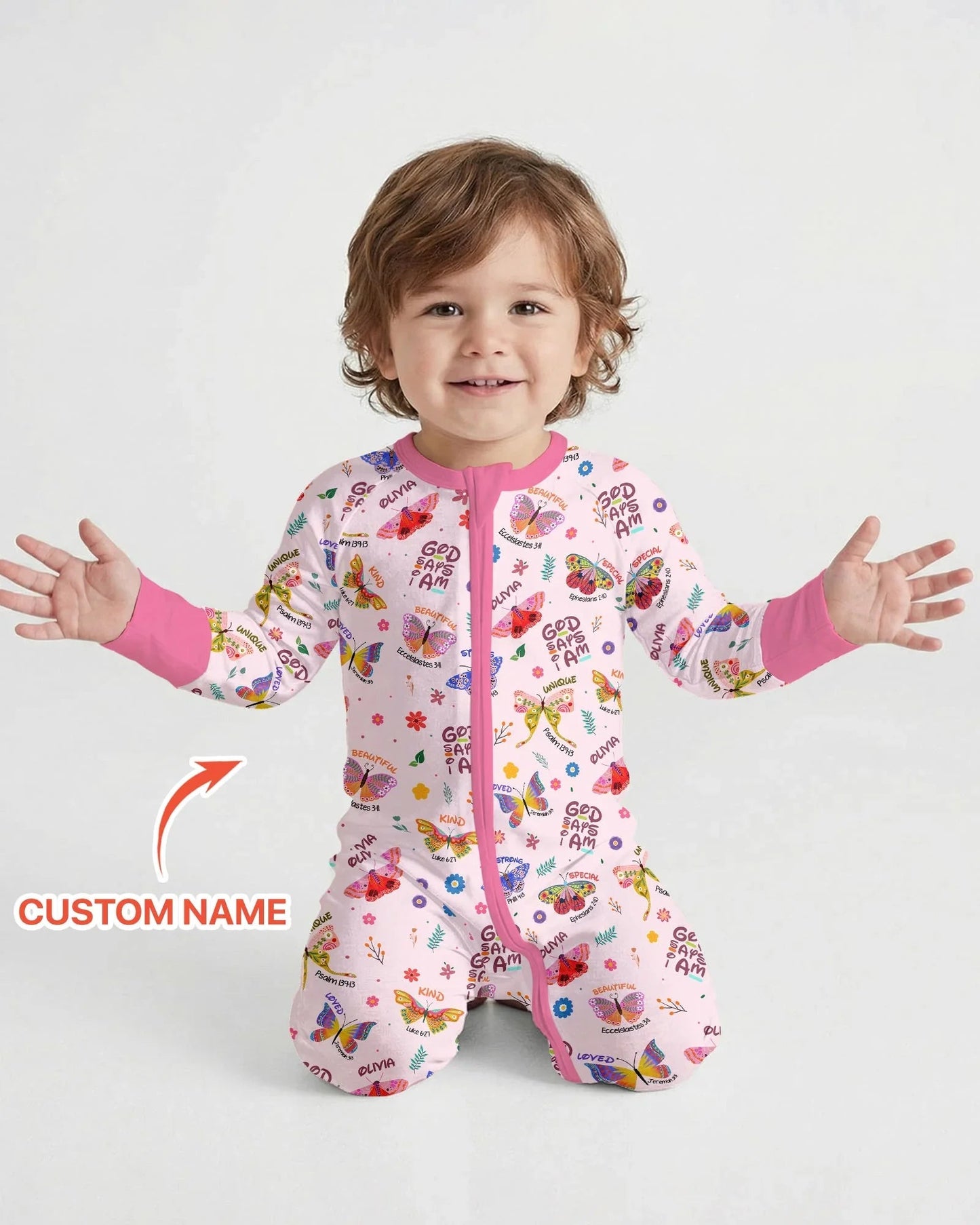 Custom Name God says I am Butterfly Convertible Zippy