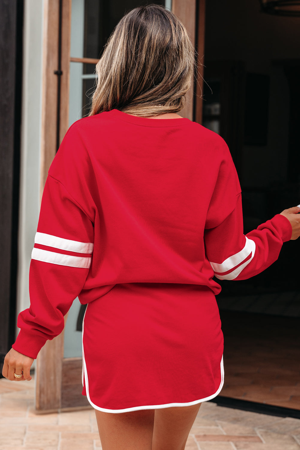 Sophia Shoulder Pullover Mini Skirt