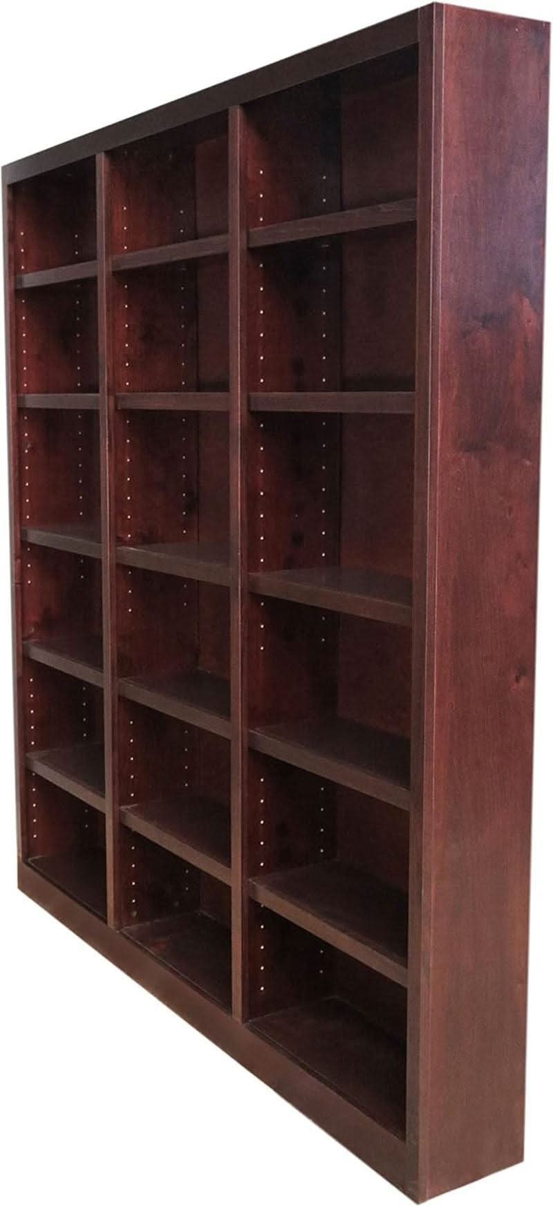 Traditional Oak Bookcase 84 Inch Tall With 18 Shelves