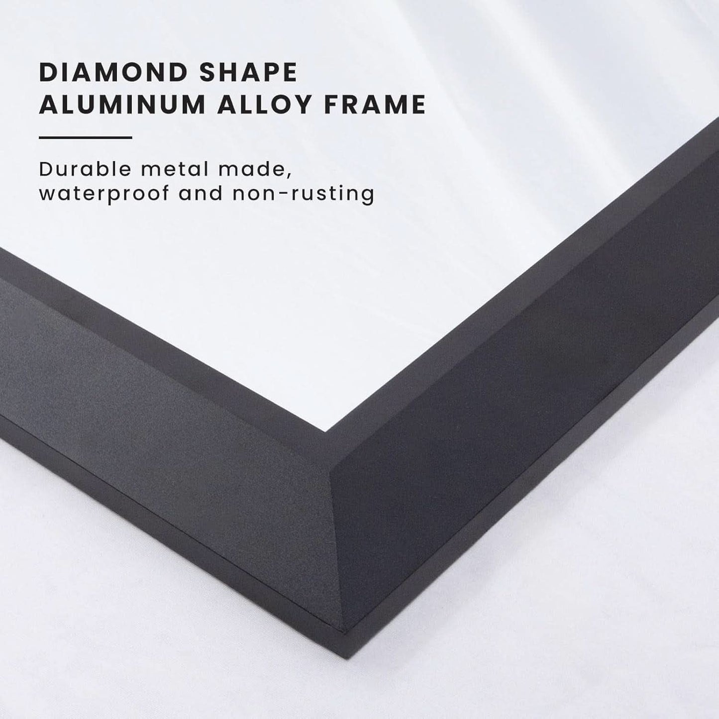 Amorho Black Bathroom Mirror 40 By 30 Inch Wall Mount