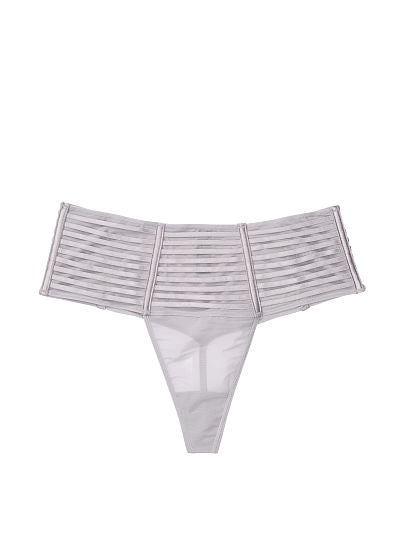 Victorias Secret Luxe Lingerie Sheer High-waist Thong Panty, Size Small