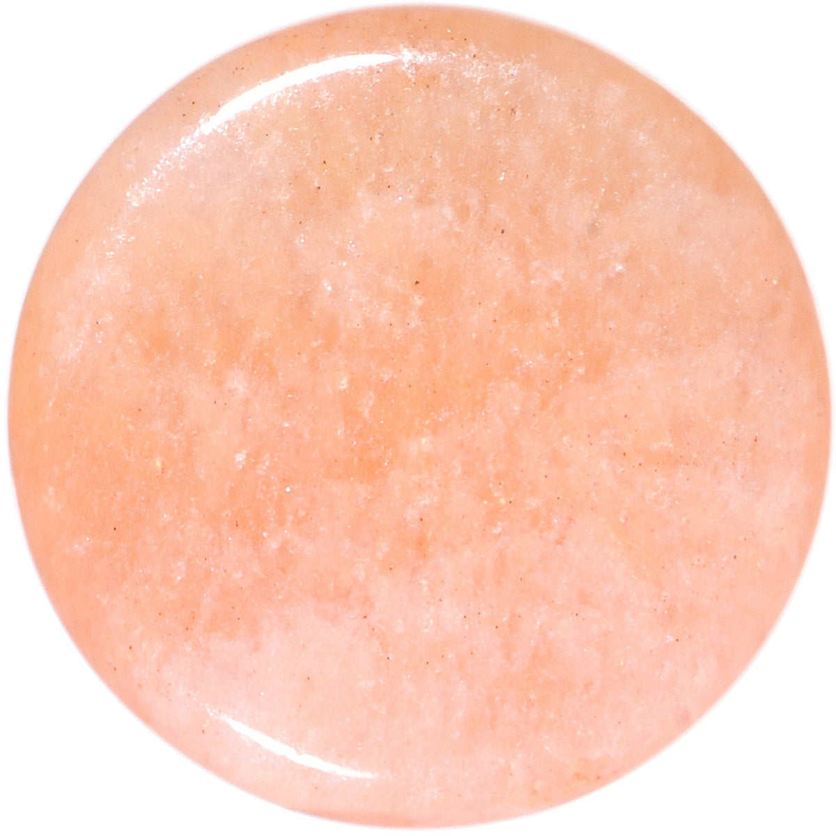 00G Peach Jade Semi Precious Stone Saddle Plug Set