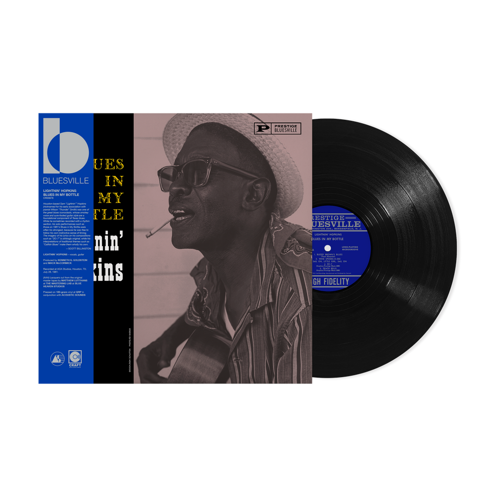 Pre-Order: Lightnin' Hopkins - Blues In My Bottle (Bluesville Acoustic Sounds Series) [180g Black Vinyl - paper wrapped jacket]