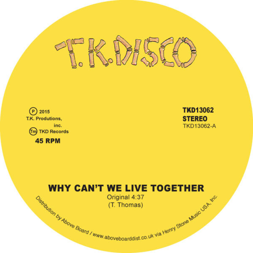Timmy Thomas - Why Can't We Live Together [12" Vinyl]
