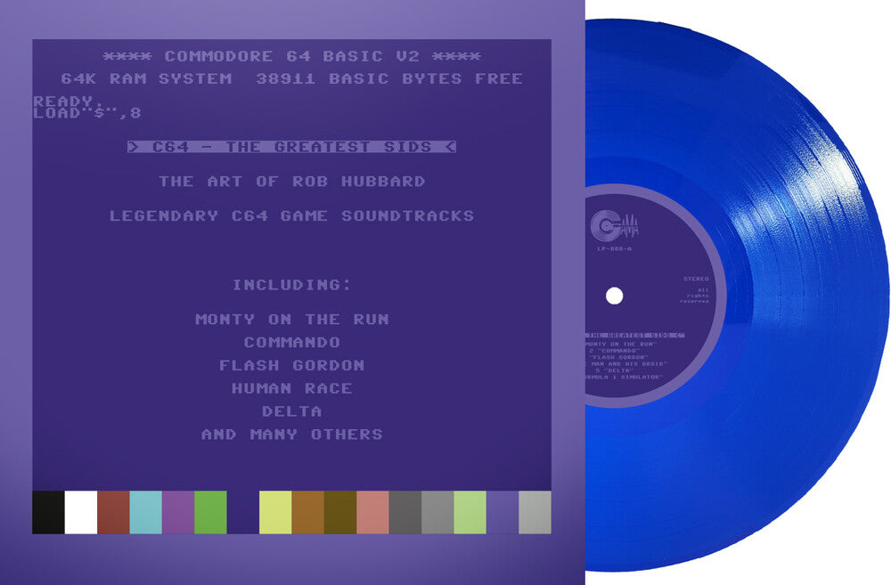 Rob Hubbard  (Blue) (Colv) (Ltd) (Fra) - C64 Greatest Sids: Art Of Rob Hubbard - Blue Vinyl [LP] Vinyl Record