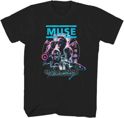 Muse Simulation Theory Tshirt Lg Blk 18muse063a3 - Muse Simulation Theory Tshirt Lg Blk 18muse063a3 - Apparel