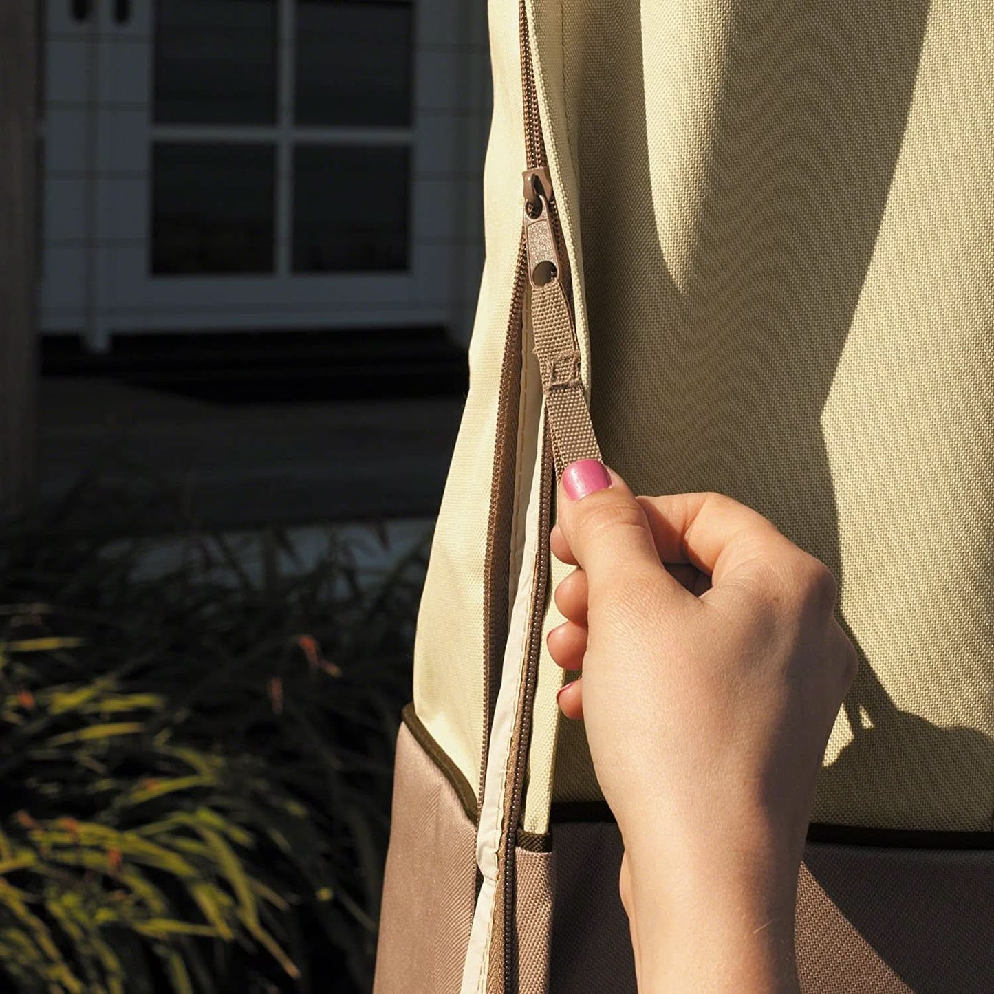 Waterproof 13ft Offset Umbrella and Frame Cover Set