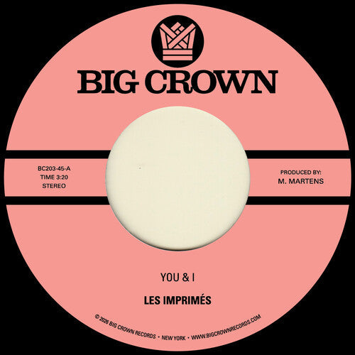 Les Imprimes - You & I B/w Miss The Days - Vinyl Record