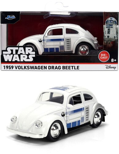 Jada 1/32 Hwr Sw R2-d2 59 Vw Beetle Die-cast Car - Jada 1/32 Hwr Sw R2-d2 59 Vw Beetle Die-cast Car - Collectibles