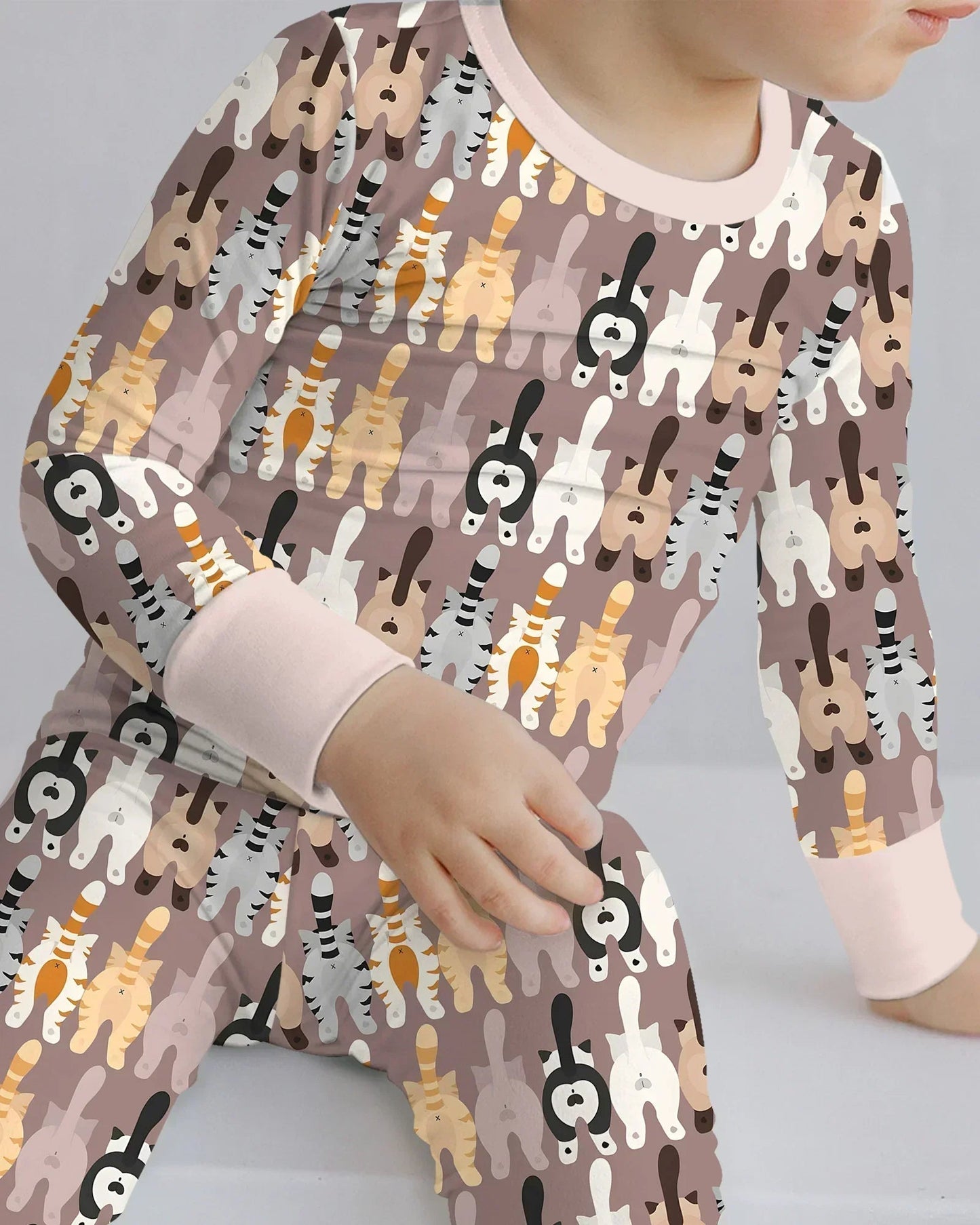 Cheeky Tails Two Piece Long Sleeve Pajama Set