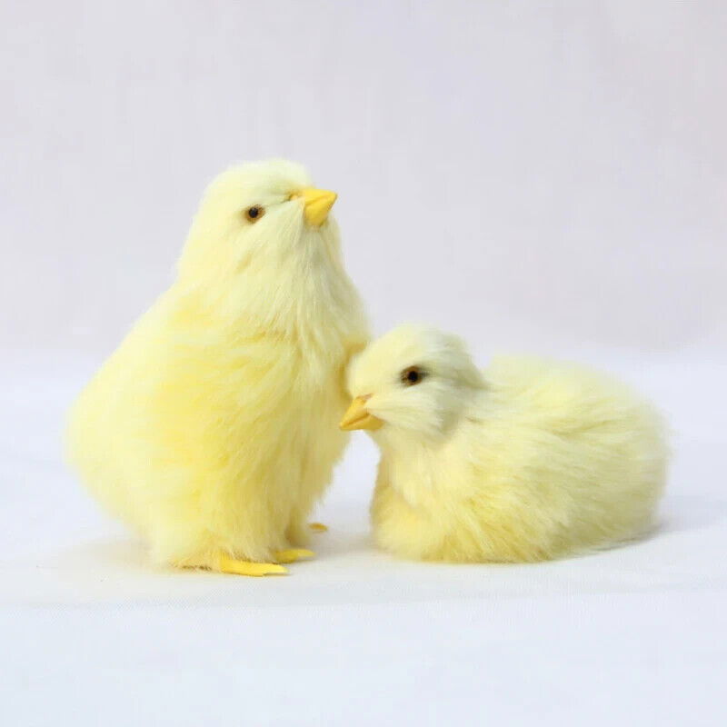 4 PCs Set Realistic Baby Chicks Figurines, Farm Chickens Figurine, Miniature Toy