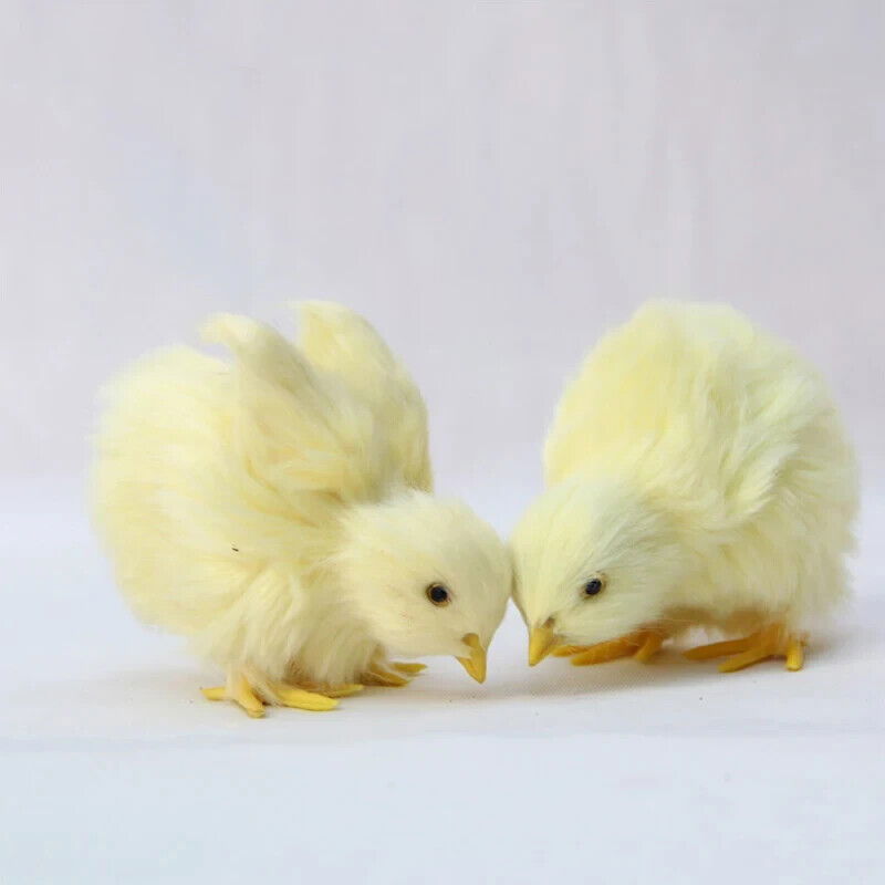 4 PCs Set Realistic Baby Chicks Figurines, Farm Chickens Figurine, Miniature Toy