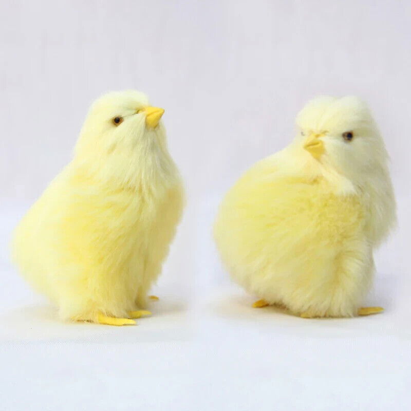 4 PCs Set Realistic Baby Chicks Figurines, Farm Chickens Figurine, Miniature Toy
