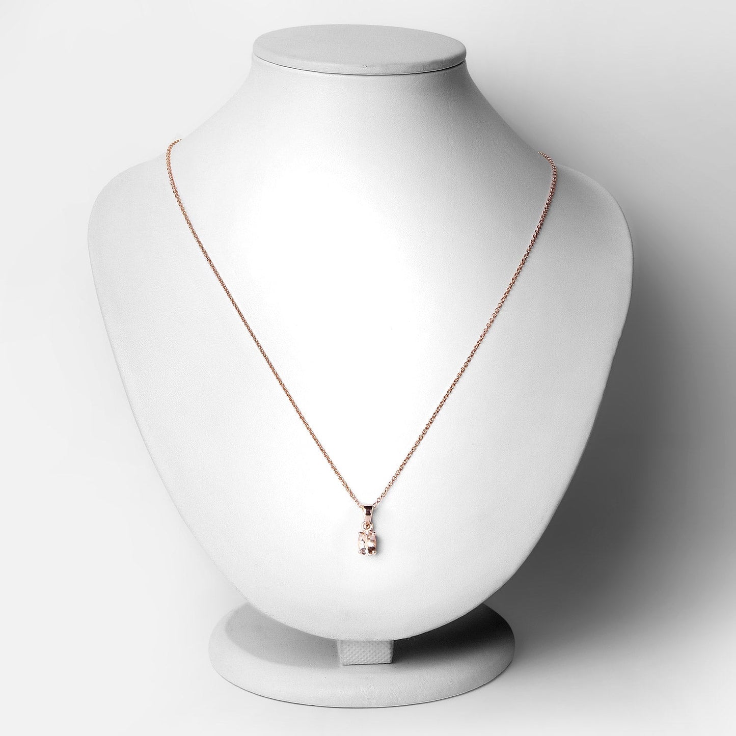 0.70 Carat Genuine Morganite .925 Sterling Silver Pendant