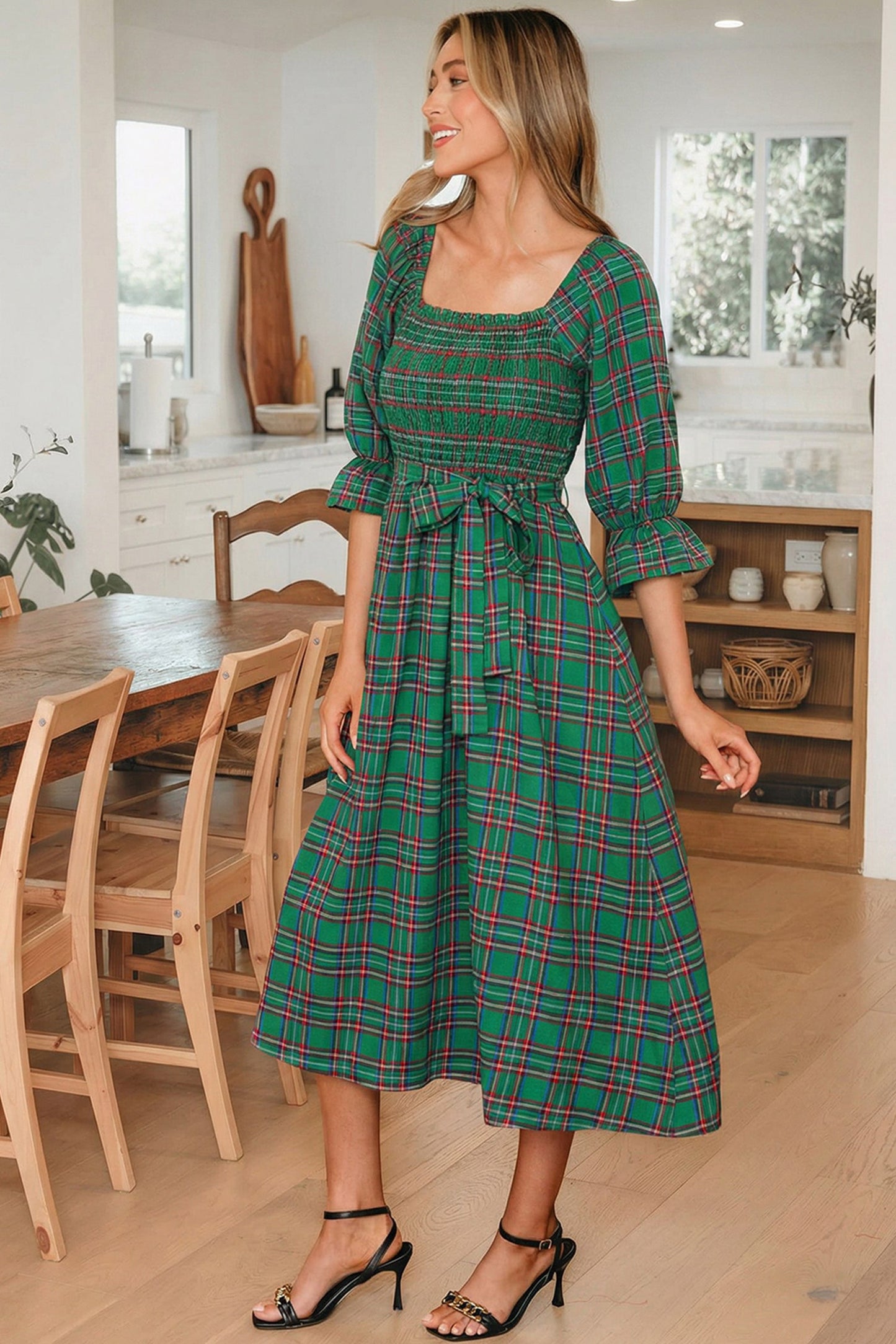 Scarlett Waist Flared Midi Dress