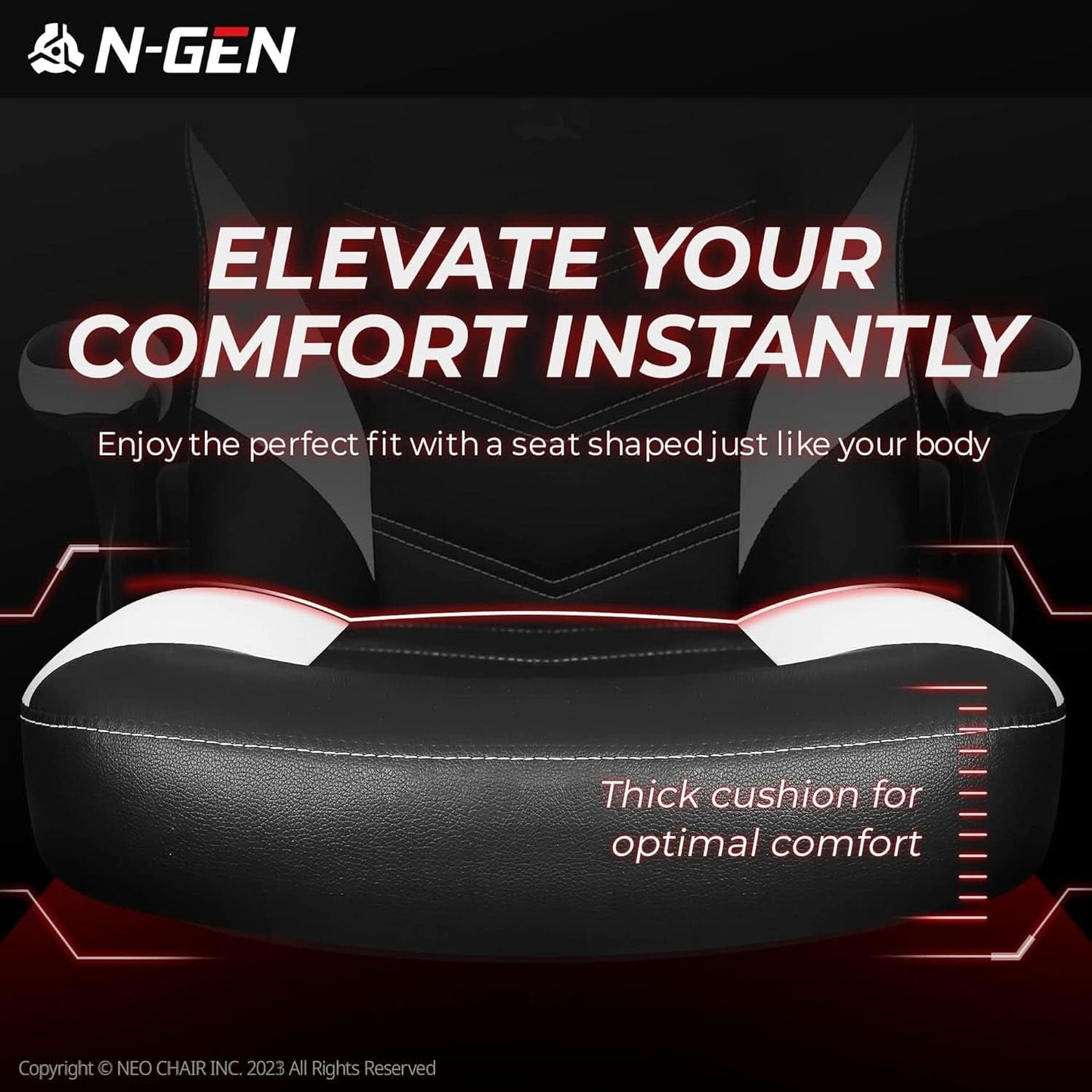 White Gaming Chair With Lumbar Support And Flip Up Arms